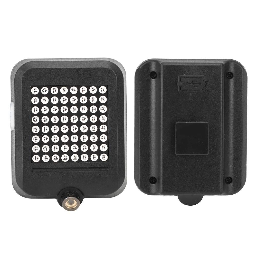 1200mAh LED Light, Bike Turn Signal Warning Taillight Bike Lights Front And Back For Gifts Black(BLACK)