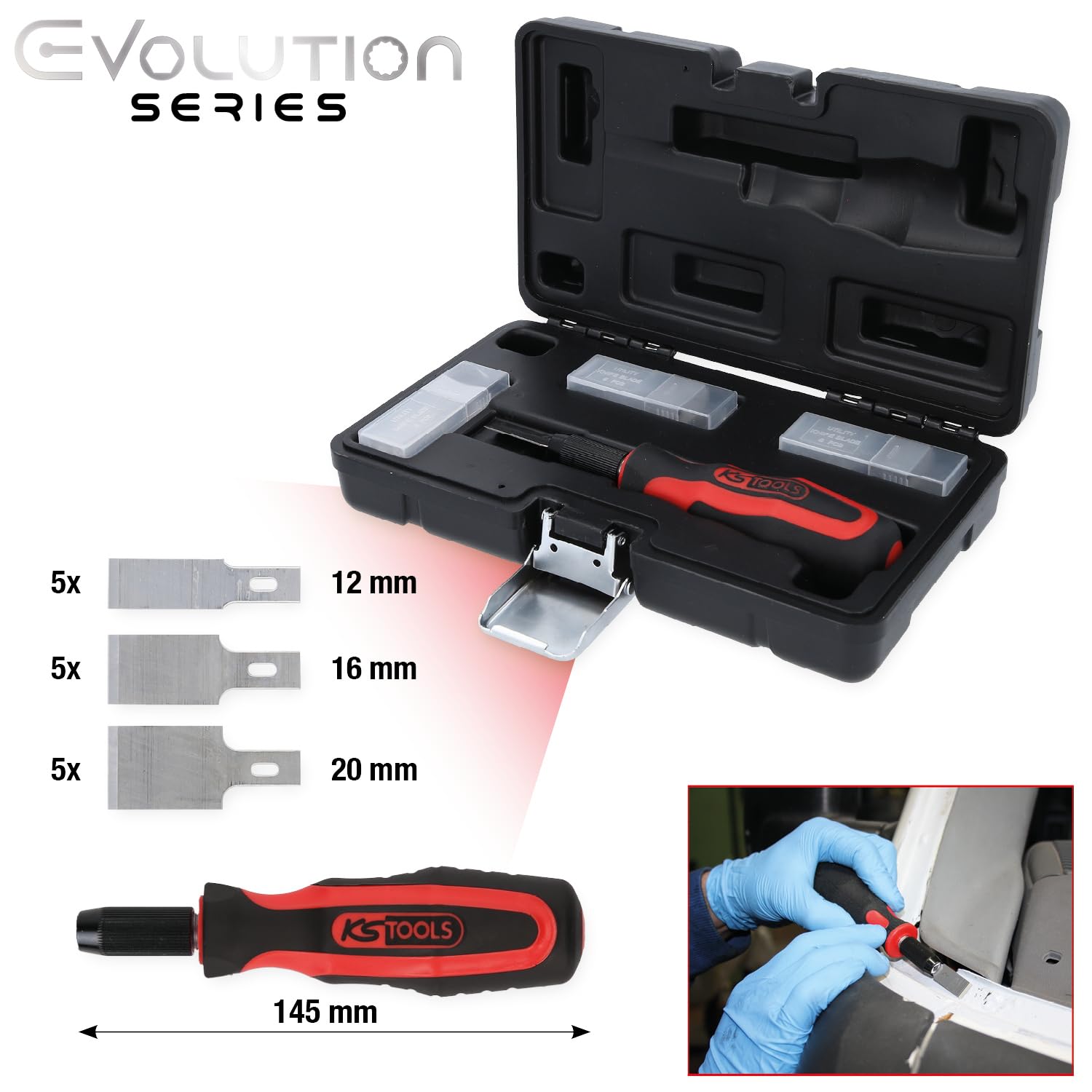 KS Tools 907.2255 EVOLUTION Series Schaber-Satz, 16-tlg 5