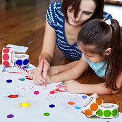 5000 PCS 3/4" Colored Dot Stickers Round Color