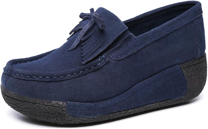 navy blue platform trainers