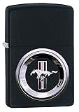 Zippo Lighter: Ford Mustang Logo - Black Matte 79320