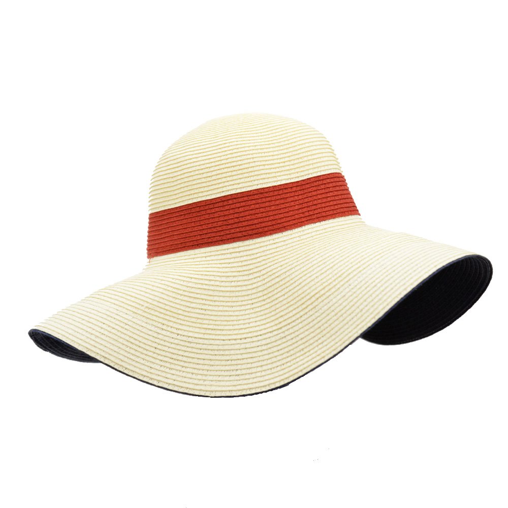 red white and blue floppy hat
