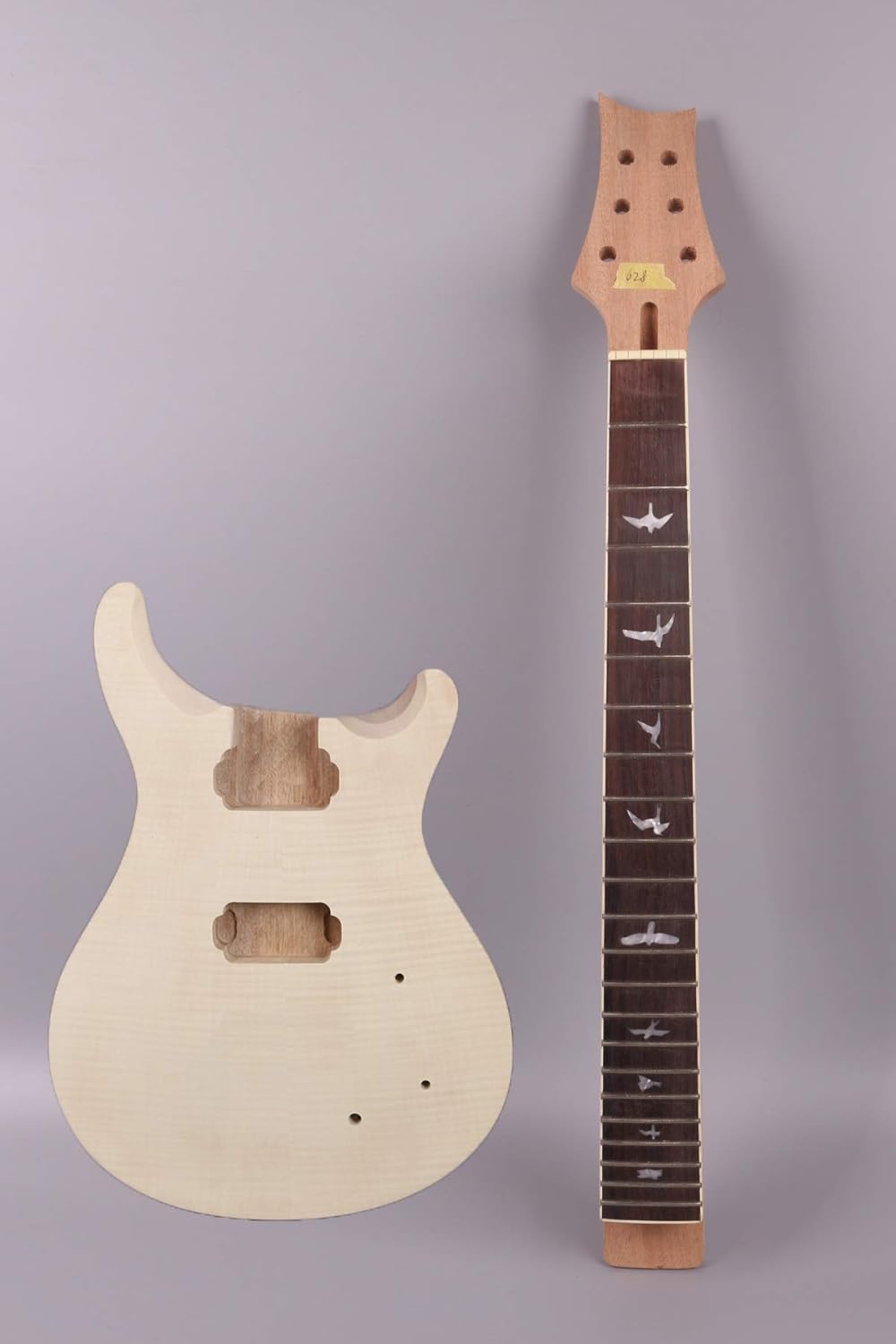 1set unfinished guitar kit Guitar neck Body 22fret 24.75 inch Bird