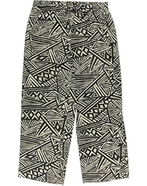 Calvin Klein Women's Print Wide Leg Pants, Black, 14W
