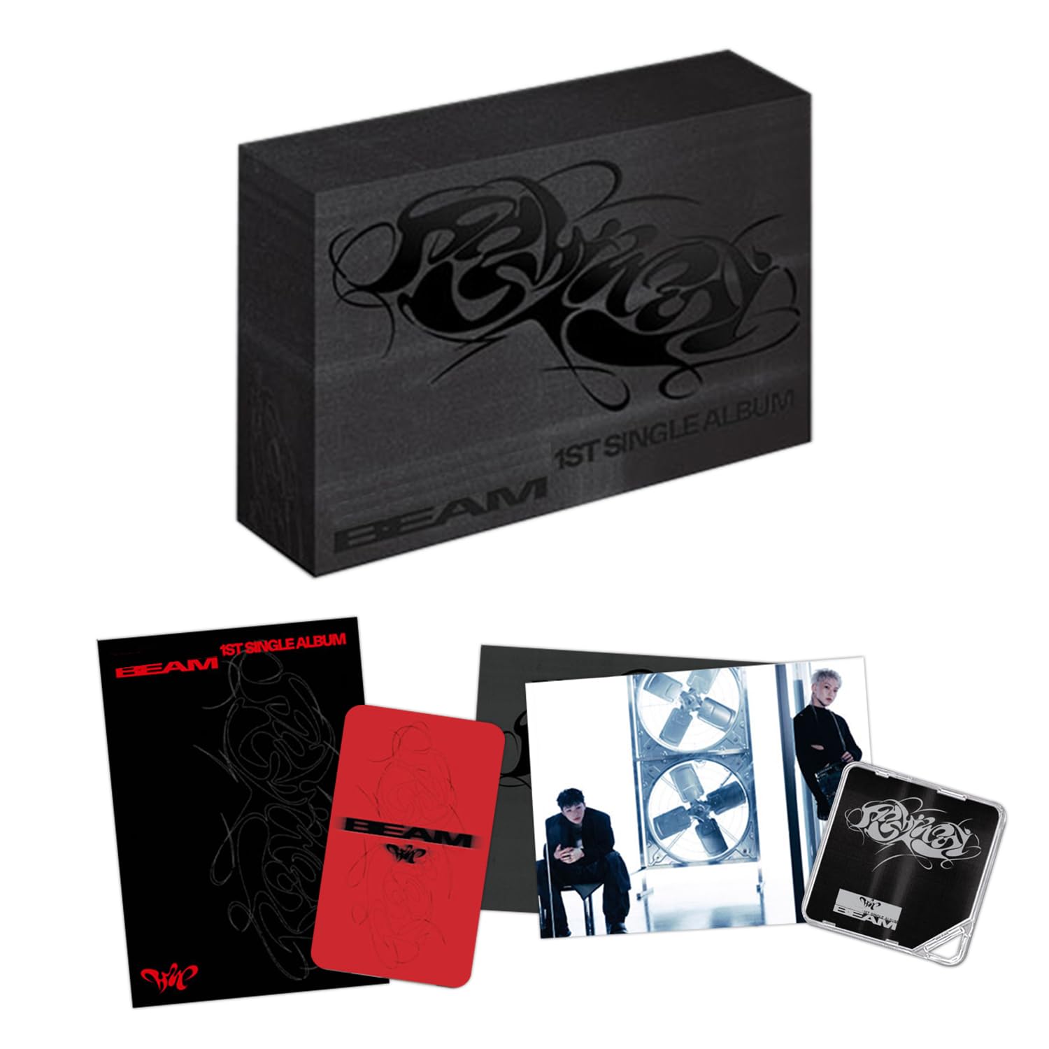 HOSHI X WOOZI - 1st Single Album [BEAM] (KiT Ver.) Album Package + Ball Chain + KiT + Title & Credit Card + Post Card + Selfie Photocard + Photocard + 2 Pin Badges + 4 Extra Photocards