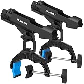 PLUSINNO 1/2/4 Pack Fishing Rod Holders for Boat, Fishing Rod Holder | Enlarged Clamp, Innovative Dual-V Shaped Design, Fit Round/Square Tube Boat Fishing, Boat Accessories, Fishing Gifts for Men