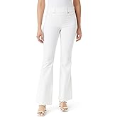 Gloria Vanderbilt Women's Shape Effect Pull On High Rise Flare Jean Standard, Vintage White