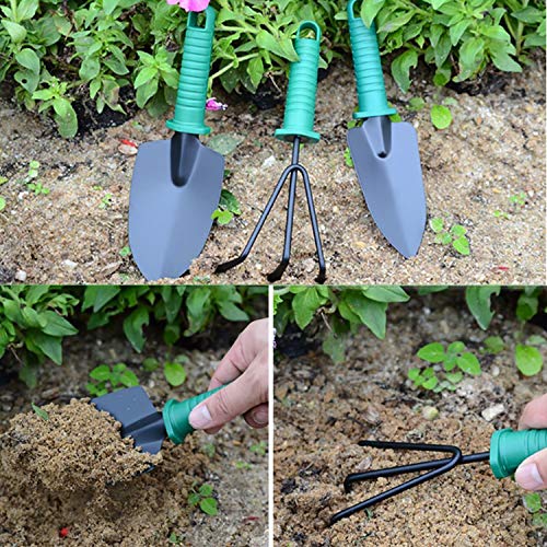 xderlin Garden Tools Set,12 Piece Gardening Gifts Stainless Stee Garden Tool Set with Storage case -Garden Gifts for Men & Women(12 Pieces-Green)