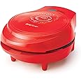 BETTY CROCKER Donut Maker, Mini Donut Maker with Nonstick Surface, Mini Donut Maker Machine with Cool Touch Handle & Makes 7 Delicious Fresh Donuts in Minutes, Red