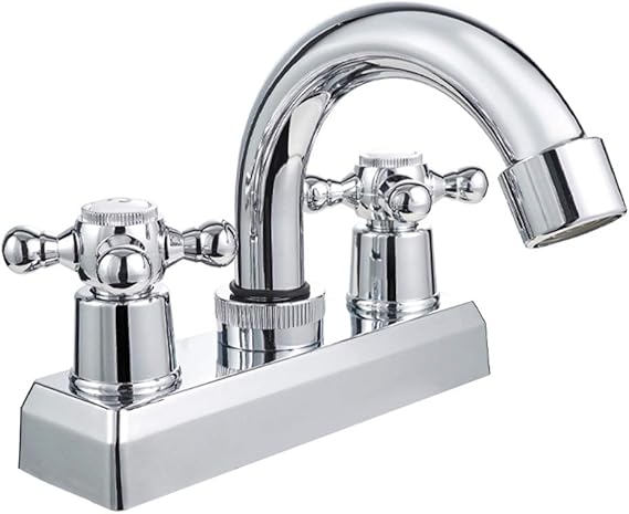 Mezcladora 4” para Lavabo,Grifo Para Lavabo de Baño de 2 Manijas,Grifo