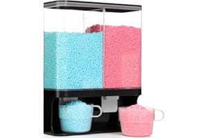 Conworld Laundry Detergent Dispenser, Wall-Mounted Scent Booster Beads Dispenser for Laundry Organizer, Laundry Beads Container, Rice Dispenser, Black