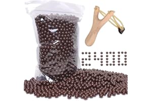 Timbocca Slingshot Ammo 3/8 Inch, 2400pcs Biodegradable Clay Sling Shot Ammo Ball, Come with Wooden Slingshot