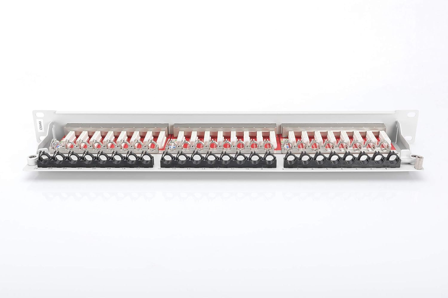 Digitus patch panel - 19-inch - Cat-6A - 24-port RJ45 - Shielded - LSA patch field - Rack mount 1U - Black - Image 5