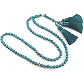 beirunde Muslims Islamic Dhikr Tasbeeh Tasbih Prayer Beads, 99 Blue Turquoise Stone Beads with Tassel