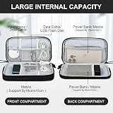 AMFUN Universal Hard Drive Case, Nylon Organizer Bag with Inner Mesh Pockets (L) view 5