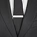 Puentes Denver Tie Bar Clip, Skinny Narrow and Wide - Gift Boxed (1.9 Inch Brushed Silver)