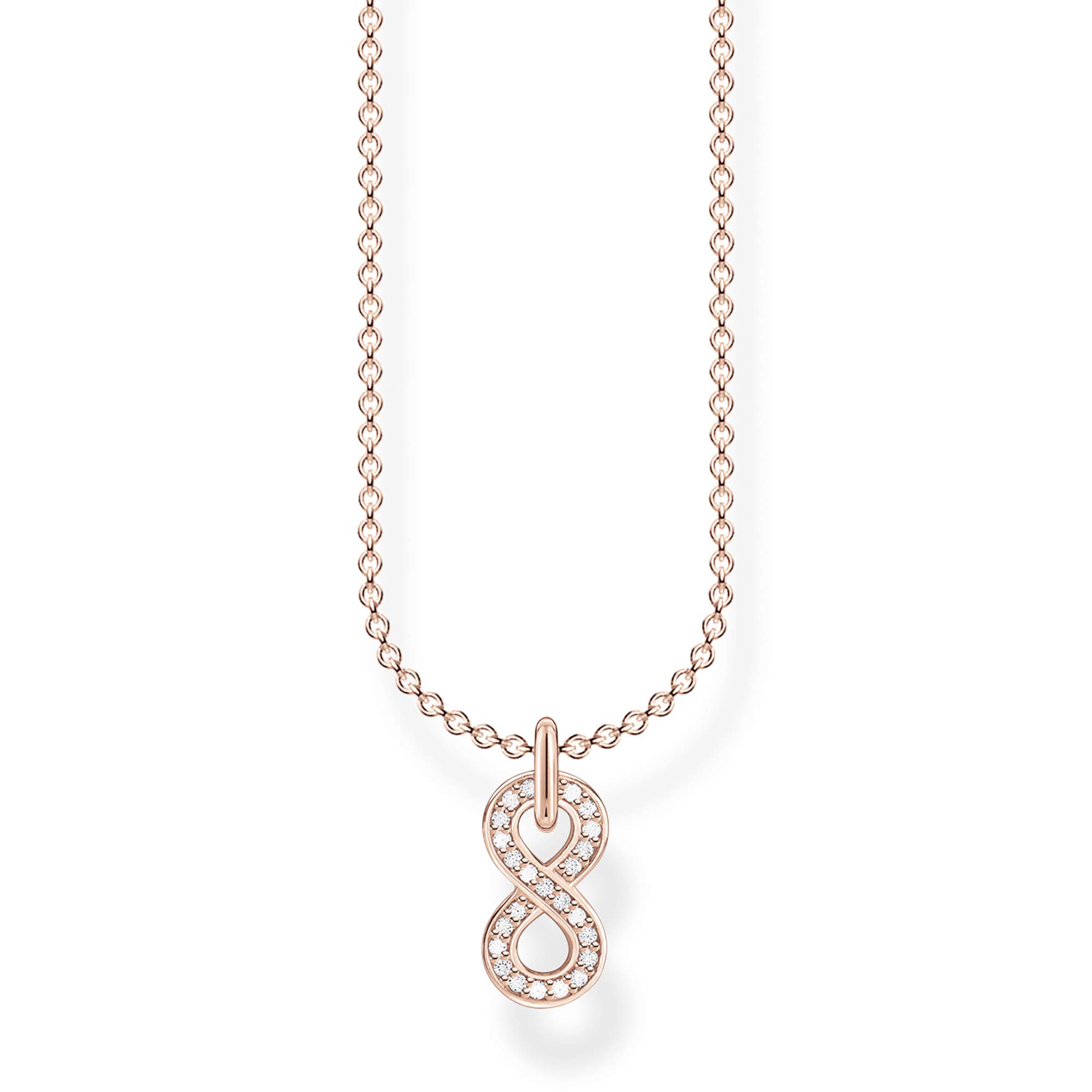 Thomas Sabo Women Necklace infinity rose gold 925 Sterling Silver, 18K Rose Gold Plating KE2067-416-14