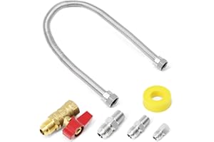 Criditpid F271239 One-Stop Universal Gas Appliance Hook Up Kit, Gas Line Fittings Connector Kit For Mr. Heater, Garage Heaters, Wall Mounted Heaters, Gas Fireplace, Gas Stoves and Gas Dryer