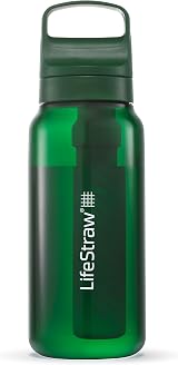 LifeStraw Go Series 1L Water Filter Bottle BPA-Free Terrace Green