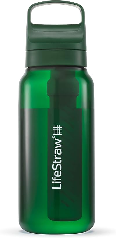 LifeStraw Go Series 1L Water Filter Bottle BPA-Free Terrace Green