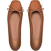 SHODENSE Women Flats Shoes Bow Square Closed Toe Ballet Flats Slip On Metallic Flat Shoe Matte Patent Leather Snakeskin Low Hidden Wedge Heel Office Work Shoes Driving Flats Club Church Fall 4-11 M US