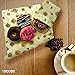 Beeswax Wraps - Set of 5 Resuable Bees Wax Food Wraps, Zero Waste Sustainable Storage for Sandwich, Cheese, Fruit, Bread, Snacks | Eco Friendly Alternative to Plastic Bags, Cling Wrap