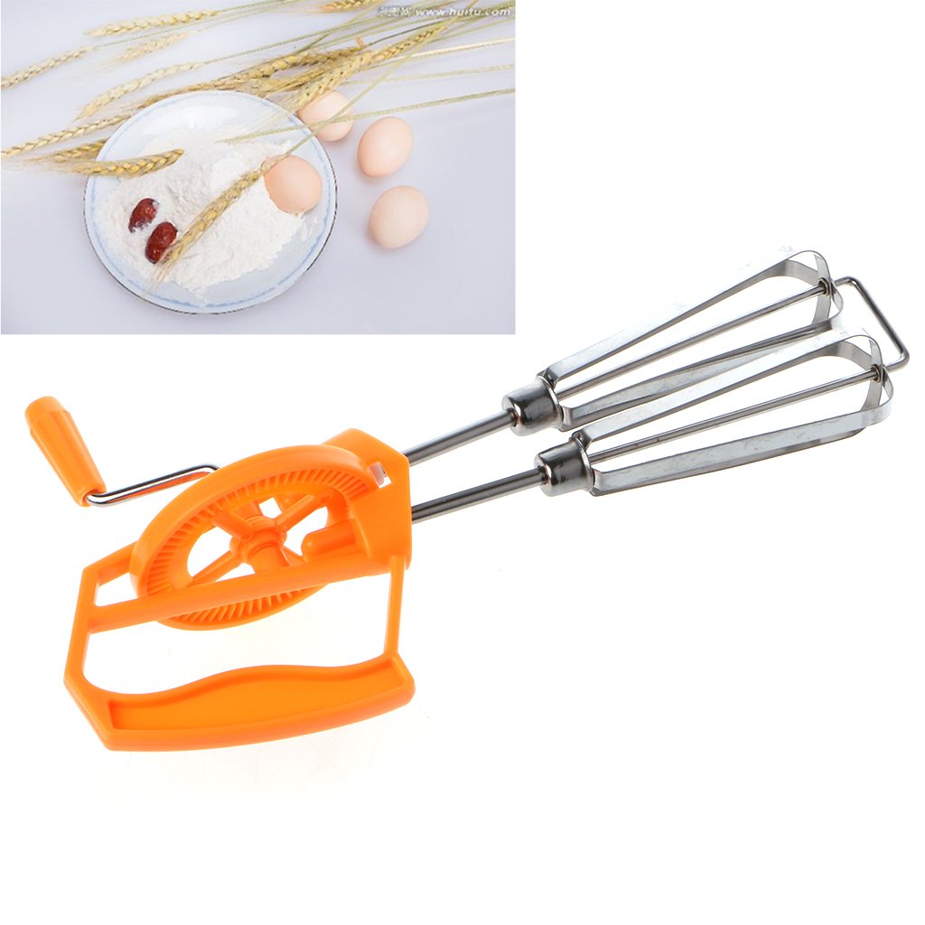 Manual Steel Stainless Mixer Beater Egg Whisk Hand Rotary Milue Shaker