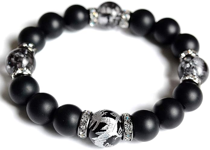 Amazon Co Jp Blessing M Style 天然石 ブレスレット メンズ 魔除け 厄除け 忍耐力 マットオニキス パワーストーン ブレスレット 艶消し ブラック フロストオニキス 皇帝龍銀彫り 数珠 オリジナル巾着袋付き ジュエリー Amazon Co Jp Blessing M Style 天然石 ブレスレット メンズ 魔除け 厄除け 忍耐力 マットオニキス パワーストーン ブレスレット 艶消し ブラック フロストオニキス 皇帝龍銀彫り 数珠 オリジナル巾着袋付き ジュエリー