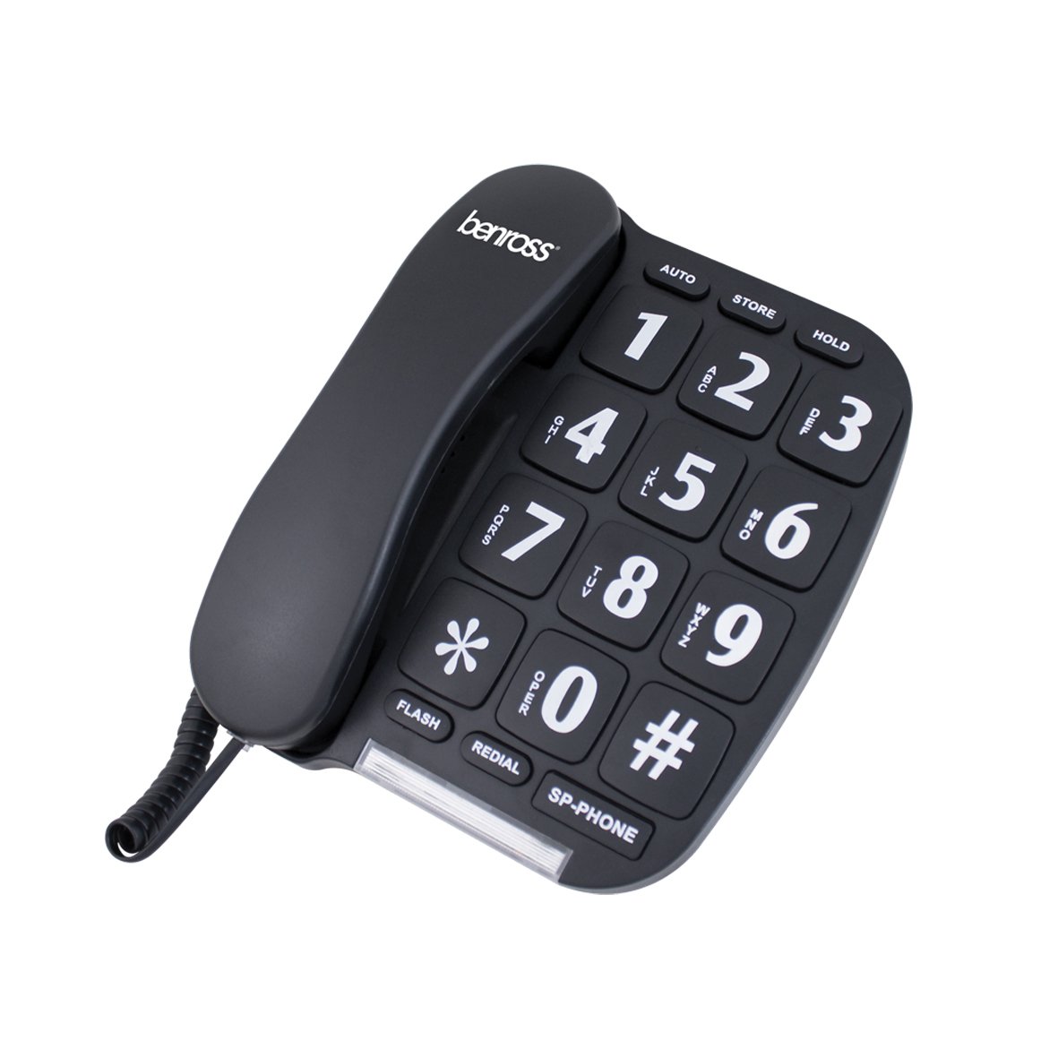 Benross 44570 Jumbo Big Button Home Landline Telephone for Elderly and Disabled/Black/Hands Free Function/Adjustable Volume/Number Memory and Redial Function/Desk or Wall Mountable — image 1