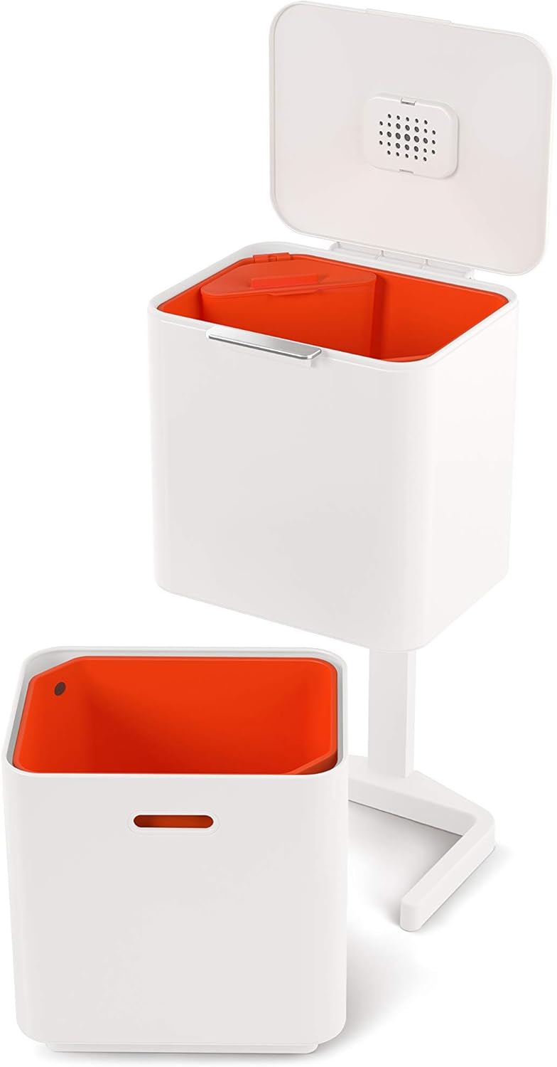 Joseph Joseph Totem Max 60litre Waste Separation & Recycling Unit Arctic White BigaMart