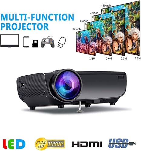 WiFi Proyector LED, USB Mini Proyector Aislamiento Ultra ...