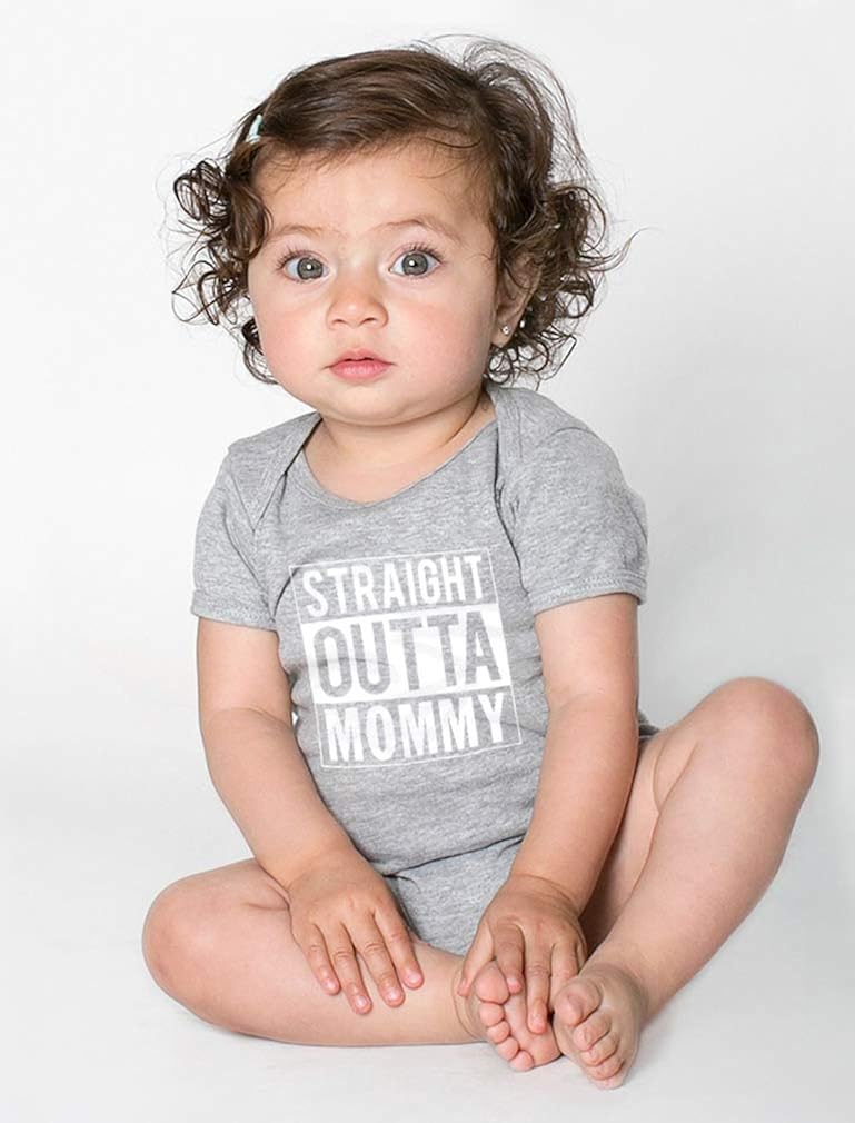 Tstars Straight Outta Mommy Infant Gift for New Mom Funny Cute Unisex Baby Bodysuit: Clothing