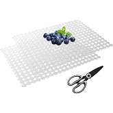 Kitchen Sink Mat for Stainless Steel/Ceramic Sinks,2 Pack with Scissors | Sink Protectors for Kitchen Sink, Fast Draining,Easy to Clean,DIY Cut,15.7 X 11.8 Inch,Home Kitchen Use,Transparent