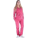 Facitisu Tracksuit for Women Set 2 Piece Joggers Velour Jogging Sweat Outfits Hoodie and Sweatpants Set