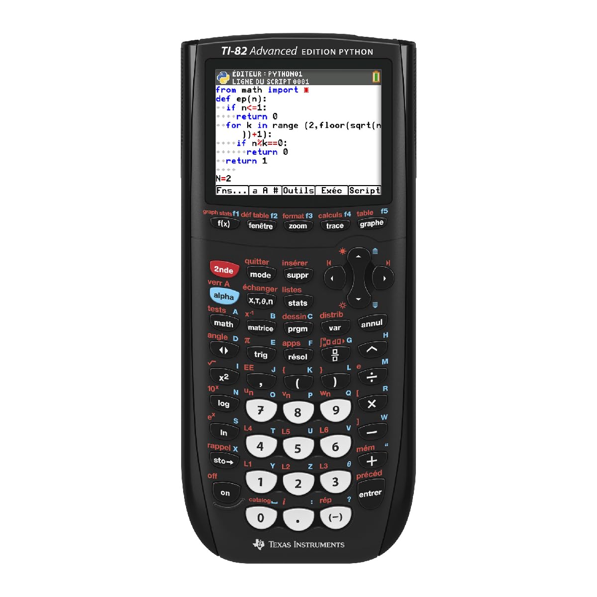 Texas Instruments TI-82 Advanced Phyton Edition Grafischer Taschenrechner (Farbdisplay) Schwarz