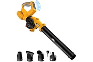 YAWV Leaf Blower, Cordless Leaf Blower for De-Walt 20V Battery, 3 Speed Modes Up to 200MPH, 270° Rotatable Electric Leaf Blower with 4 Blowing Nozzles for Lawn Care and Yard(Battery Not Included)