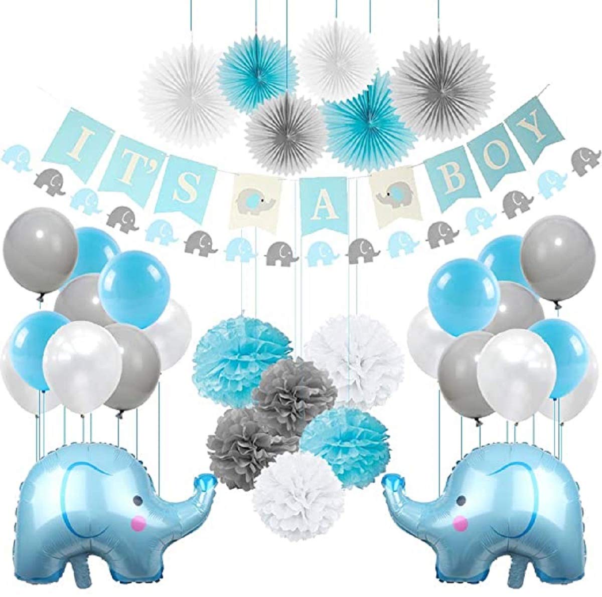Elephant Baby Shower Accessories Near Me Chengu 194 Pcs Elephant Baby Shower  Party Supplies India Ubuy, image size:1200x1191