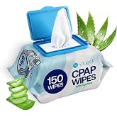 Snugell CPAP Mask Wipes - Travel Size 150 Count (Pack of 1), Unscented | CPAP Wipes for Full Face &amp; Nasal Masks, Cushions &amp; Hoses &ndash; XL, Unscented, Alcohol-Free, Lint-Free &amp; Aloe-Infused