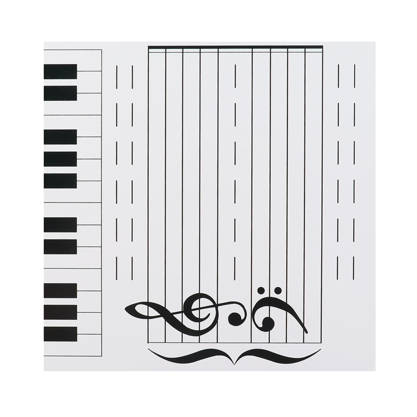 Hztyyier Magnetic Dry Erase Board Notes Reading Board Small Dry Erase Whiteboard for Music Class Classroom Music Teacher Piano