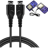 mgmooa GBA Link Cable 2 Player Gameboy Advance SP GBA Cable for Multiplayer Gaming Data Transfer and Trade Compatible with Game Boy Advance Consoles and SP Models 3.9FT Black Accessories