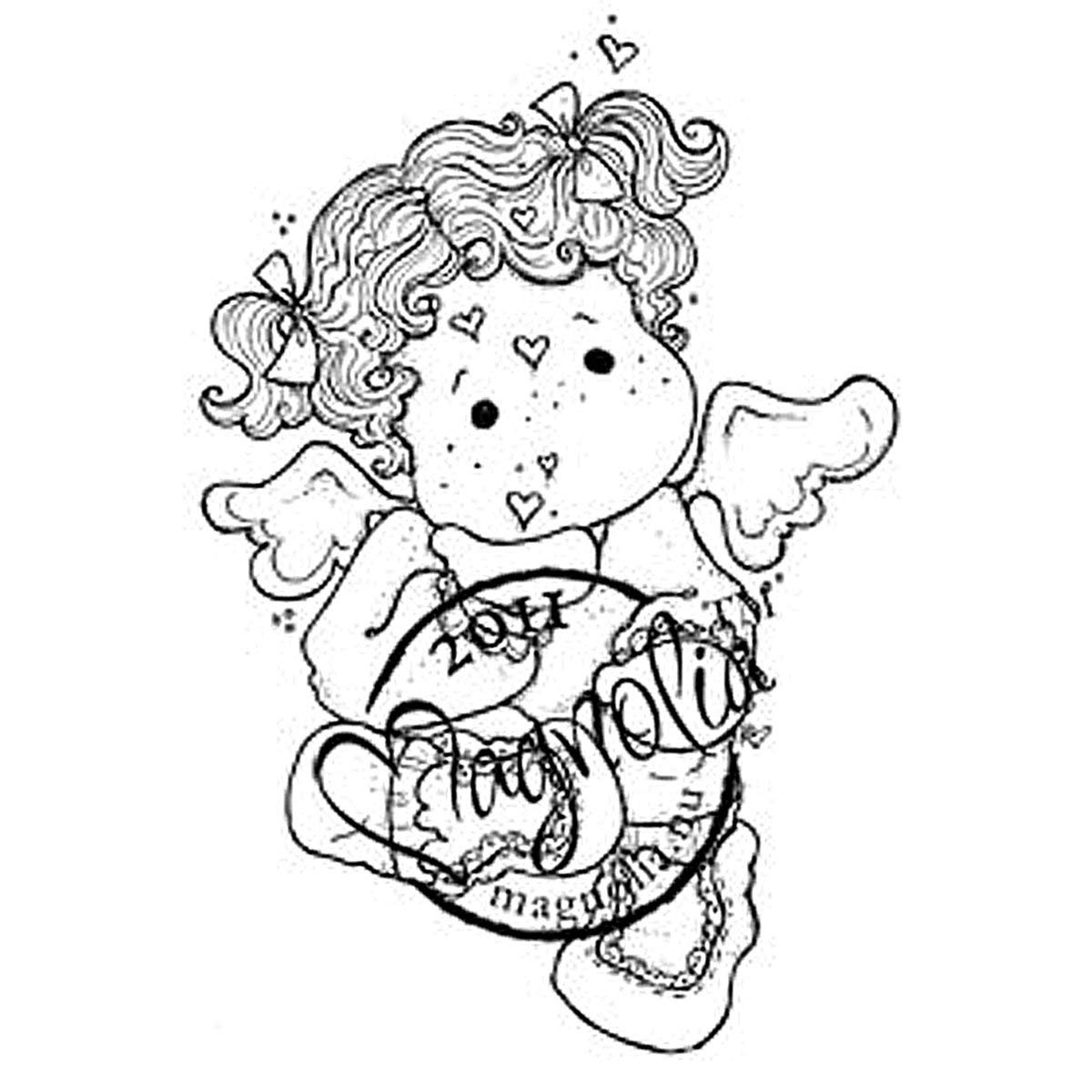 Magnolia Princes and Princesses Cling Stamp 6.5 x 3.5-inch Package-Tilda W/Floating Hearts