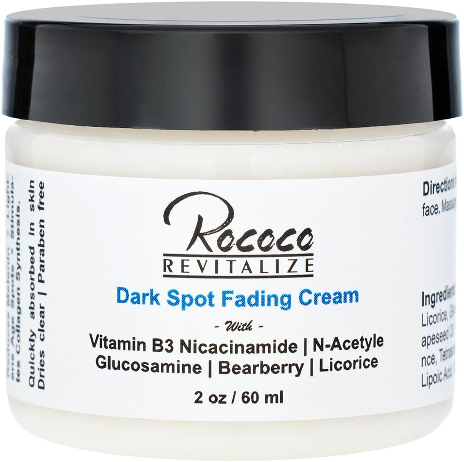 RococoLife Dark Spot Fading Cream with Vitamin B3 NAG Bearberry Licorice - 2oz
