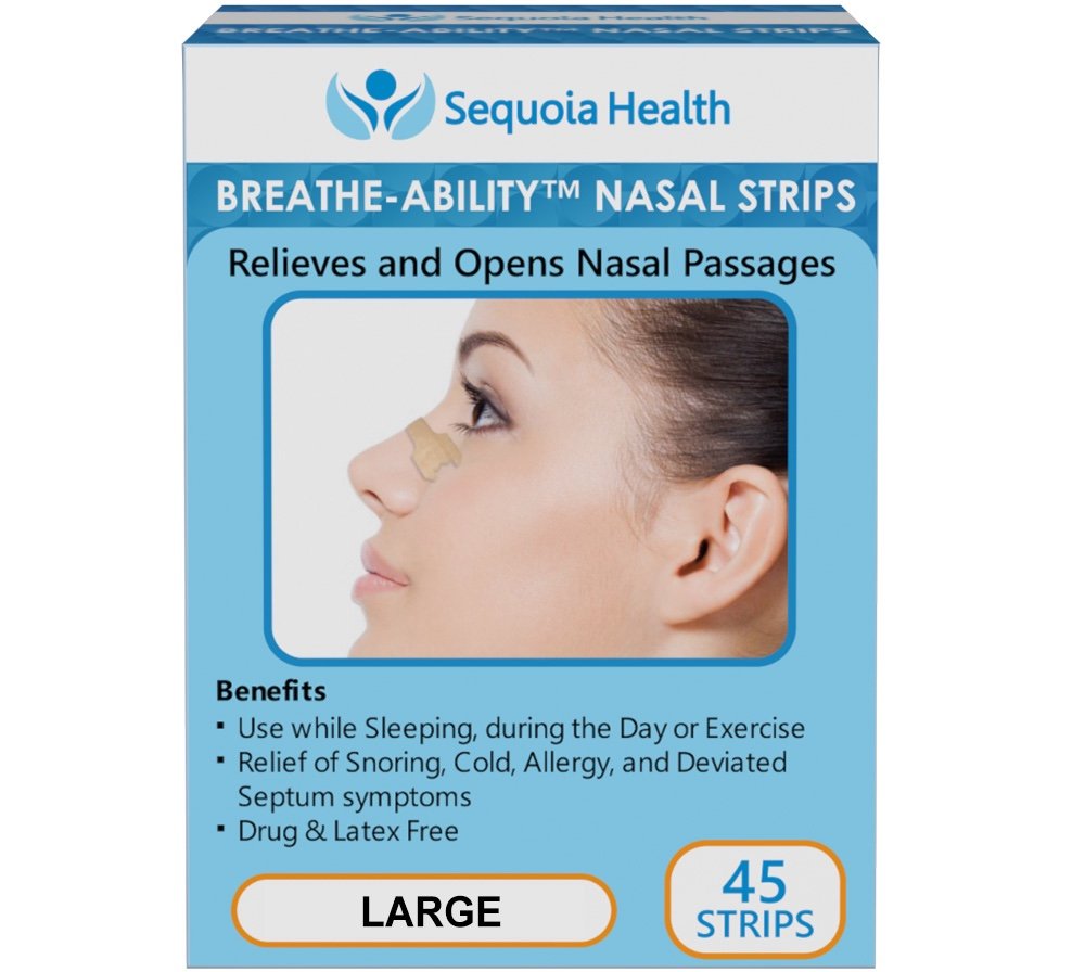 Buy Nasal Strips (45 Count) by BreatheAbility Relieves and Opens