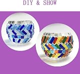 BTMIEY 4cm White Stained Glass Strips 200g DIY Mosaic Crafts Picture Frames view 4