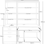 R. White Cabinets SET-17-IN Computer Desk Workstation Hutch UK Sandstone view 3