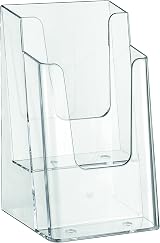 Europel 2-Tier Leaflet Holder 1/3 A4 Portrait Acrylic Brochure Display view 3
