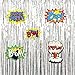 Large Superhero Action Signs Cutouts 12PCS Words and Cityscape Cut-Outs for Party Decoration