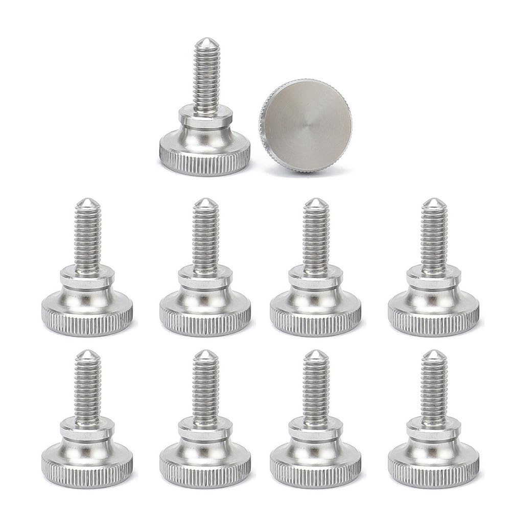 Knurled Thumb Screws Kit,Hardware M4 Knurled Thumb Screws 16MM,10PCS 304 Stainless Steel Knurled head thumb screws,Grip Knobs Fasteners for Light;Instruments;Ornament Install And Fix — image 1