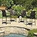 Great Deal Furniture Stewart | Outdoor Wicker Barstool | Set of 4 | in Brown