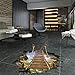 TIFENNY 3D Bridge Floor Wall Stickers Removable Mural Decals Vinyl Art Living Room